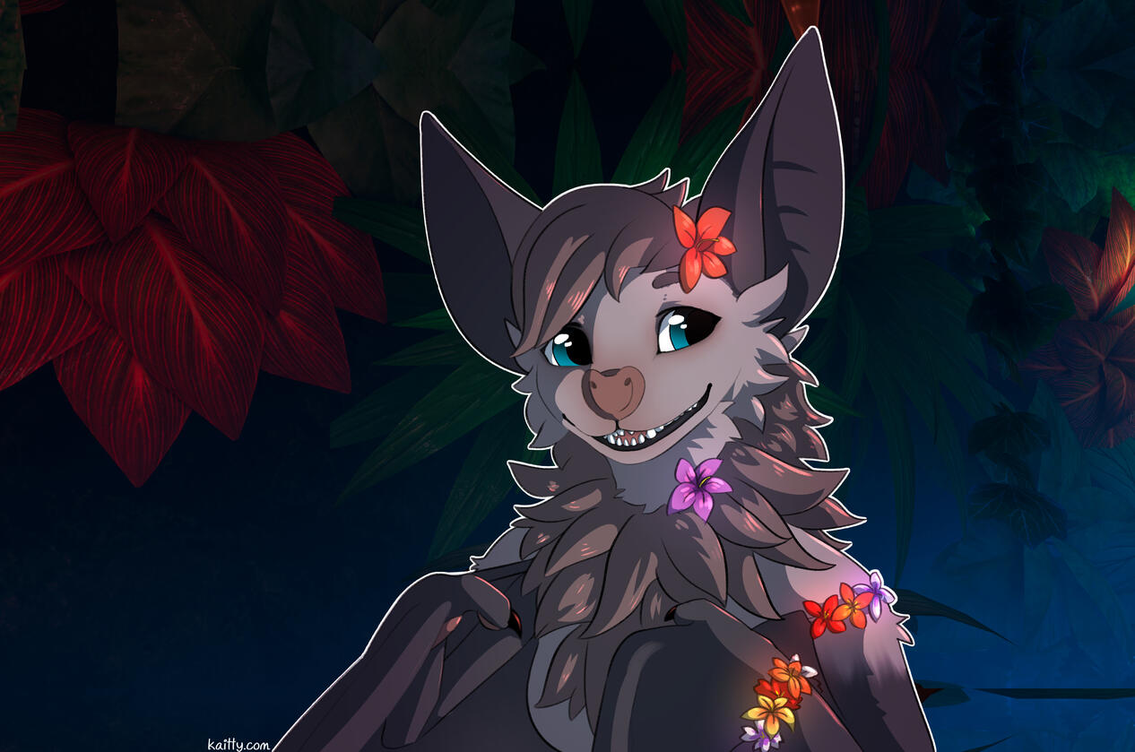 Drawing of my bat character, Mira
